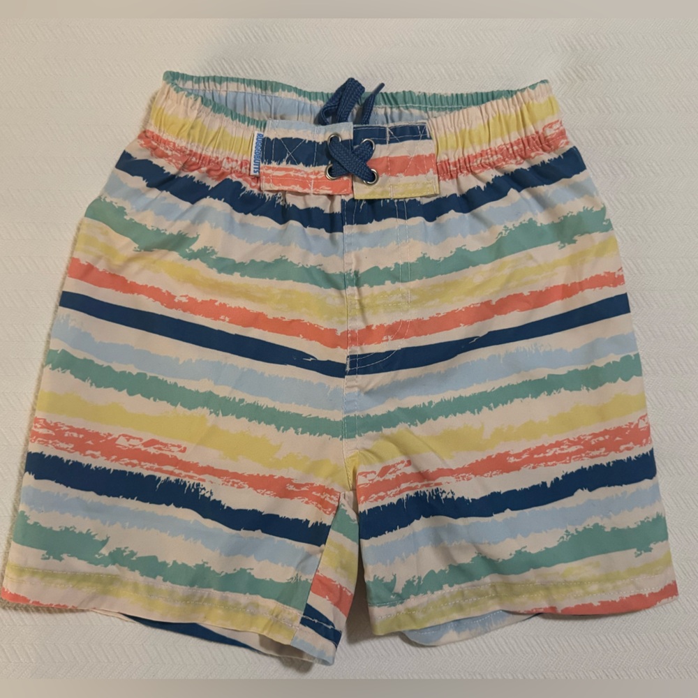 Striped Kids Swim Trunks